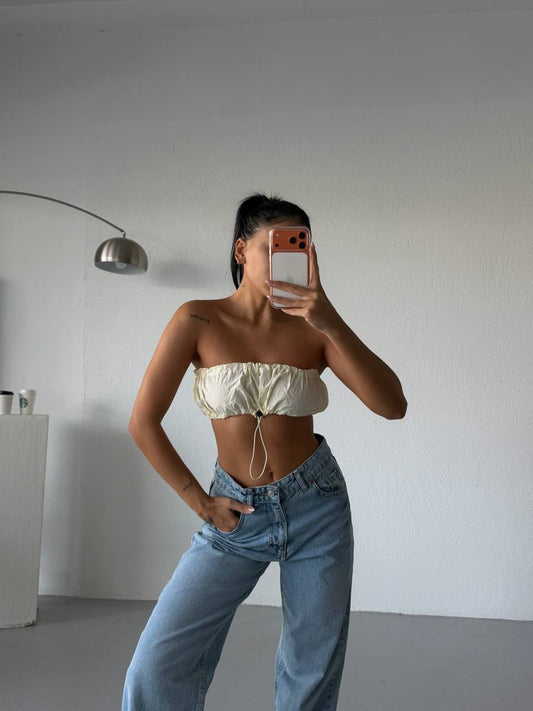 Crop top açık kerem
