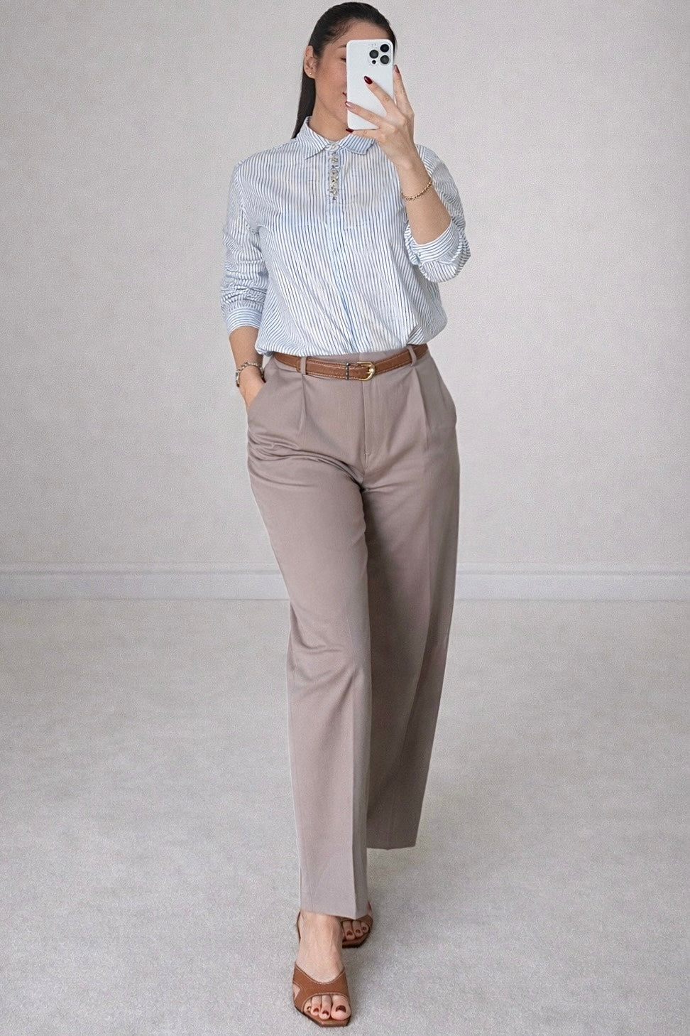Pantolon kemerli kerem